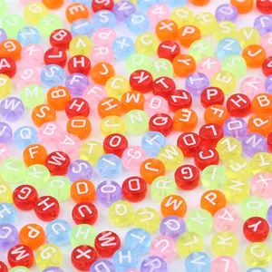 various colors children DIY beads accessories for Bracelet and hair accessories with numbers and letters