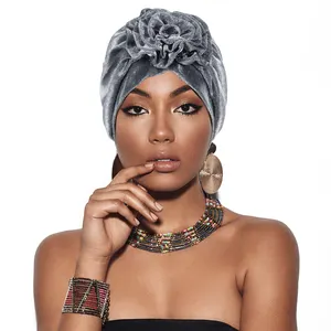 Copricapo colorato creatività sfumata multicolore metallizzata cappellino turbante musulmano sensazione metallica turbante fiore lucido