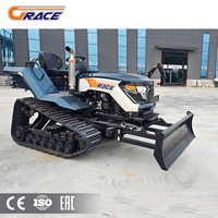 50hp Bulldozer Tiller Multi-Fonction Agricole Cultivateur Machines Machine Agricole Rotatif Jardin Puissance Mini Tracteur Sur Chenilles