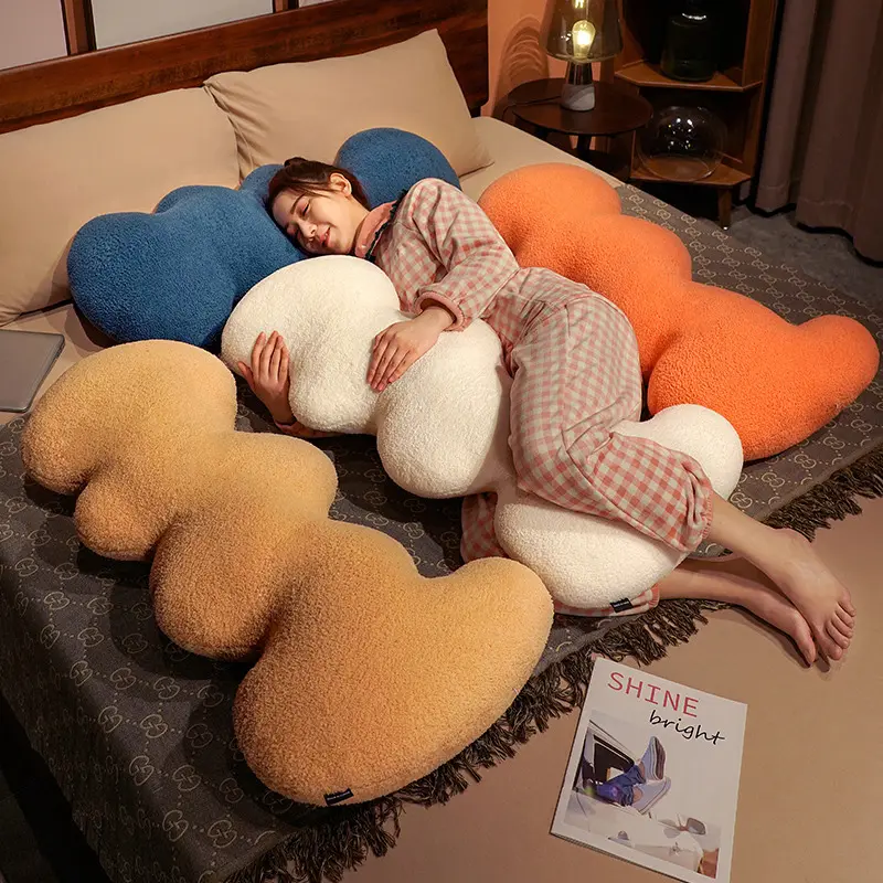 Bantal awan kreatif murah kualitas tinggi 100cm mainan sofa awan riak air warna-warni lembut untuk teman tidur
