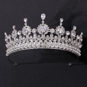 Corona diadema sposa di lusso decorazione per capelli da sposa temperamento corona della <span class=keywords><strong>regina</strong></span> accessorio per abito da banchetto - Product Image 3