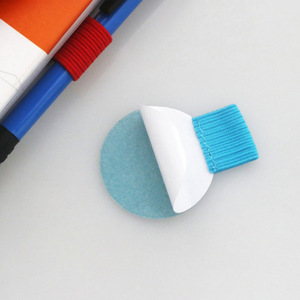 Custom-made PU leather pen <b>clip</b>, round self-adhesive pen <b>clip</b>, Korean style minimalist pen cover. - Product Image 1