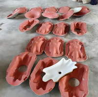 Moule en silicone et composite fibre de verre pour évier rectangulaire en béton pour appareils électroménagers