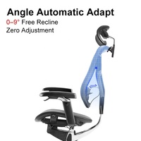 Chaise de bureau ergonomique en maille, 15 positions d'inclinaison, accoudoirs à commande filaire 5D, siège coulissant, anti-bruit, testée BIFMA, directement de l'usine
