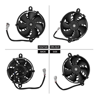 Ventilateur de radiateur de moto à 7 pales, prise à 3 broches pour ATV Quad Kart Dirt Bike 200cc 250cc 300cc, refroidissement universel
