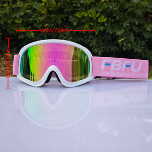 Masque de ski double couche anti-buée, tendance, avec logo personnalisé, anti-sable, protection UV améliorée, verres interchangeables pour le cyclisme et les sports - Product Image 6