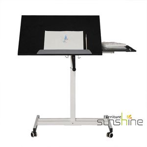 Escritorio Portátil Sunshine Multiusos Convertible, Ajustable en Altura, Desmontable, con Marco Metálico y Superficie de Madera - Product Image 4