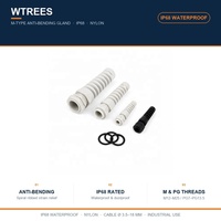 Passe-câble en spirale robuste IP68 anti-pliage, étanche et anti-poussière en nylon pour entrée de panneau industriel 3,5-18 mm