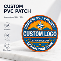 Patch thermocollant personnalisé auto-adhésif en caoutchouc avec logo, épingle de sécurité, en vrac, grand format, en PVC 3D, imperméable, à coudre, avec crochet et boucle pour chapeau