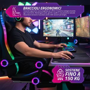 <span class=keywords><strong>Silla</strong></span> Gamer de Bajo Precio, Sillas de Oficina, <span class=keywords><strong>Silla</strong></span> para Estación de Trabajo de Computadora, <span class=keywords><strong>Silla</strong></span> Gamer RGB con Reposapiés - Product Image 2