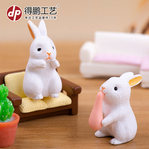 Muñecos de Conejitos en Miniatura de PVC de Depeng Crafts, 12 Estilos, Decoración de Pascua, Accesorios de Escritorio, Decoración Creativa para el Hogar - Product Image 5