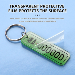 Portachiavi in Acrilico, Simili a Targhe Automobilistiche, con Numeri Personalizzabili, Ideali per <span class=keywords><strong>Proprietari</strong></span> di <span class=keywords><strong>Auto</strong></span>, Regalo di Grande Valore - Product Image 5
