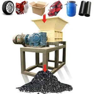 Kleine Mini Breekbare Recycling Machine Schroot Plastic Metalen Aluminium Blikjes Rdf Derivaten Tuin Vuilnis Enkele As Shredder