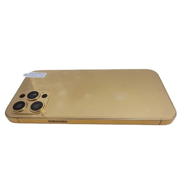 High quality New model suitable strap back luxury phone frame for iPhone 24kt gold plated 12 pro max housing