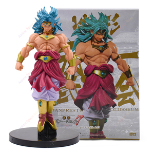 Figurine d'action Dragon Ball en PVC de 20 cm, <span class=keywords><strong>cheveux</strong></span> bleus, Broly <span class=keywords><strong>Super</strong></span> <span class=keywords><strong>Saiyan</strong></span>, cadeau de Noël pour enfants, collection de jouets, modèle de poupée - Product Image 1