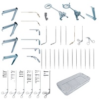 Ensemble microchirurgical de phonochirurgie WSO : Laryngoscopes Kleinsasser Rudert, micro-pinces, ciseaux et couteaux manuels en acier inoxydable allemand