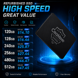 Unidad de Estado Sólido Interna Reacondicionada Ceamere de 120 GB, 240 GB, 256 GB, Disco Duro 3, 95%-99% Nuevo, Unidad de Estado Sólido de 2,5 Pulgadas para Computadora Portátil y de Escritorio - Product Image 1