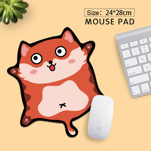 Branding OEM kustom, alas mouse berbahan kulit PU ramah lingkungan dan karet yang tahan air dengan desain tidak beraturan. - Product Image 5