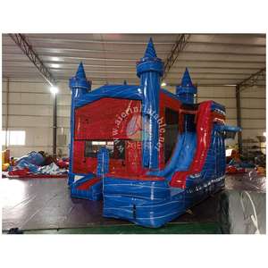 Nuevo Combo de <span class=keywords><strong>Casa</strong></span> de Brinco Inflable Acuática Húmeda y Seca <span class=keywords><strong>con</strong></span> Tobogán, <span class=keywords><strong>Piscina</strong></span> y Pancartas Personalizadas Extraíbles - Product Image 2