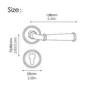 BR3-2298 đồng thau khóa cửa thiết lập ánh sáng hiện đại sang trọng phòng ngủ vàng Chrome mới cổ điển rắn gỗ nội thất khóa thiết lập Giả khóa - Product Image 5