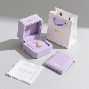 Высококачественный индивидуальный дизайн логотипа для высококачественного брендинга, жесткая картонная основа для бумажных коробок бархат для ювелирных наборов - Product Image 4