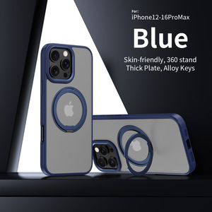 Cover protettiva per custodie/<span class=keywords><strong>Iphone</strong></span> 16 15 e per custodie opache per telefono cellulare con staffa rotante 360 in TPU trasparente a nuvola magnetica - Product Image 5