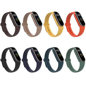 <span class=keywords><strong>Bracelet</strong></span> pour mi bande 6 <span class=keywords><strong>Bracelet</strong></span> En Silicone pour Xiaomi Bande 5 Courroie D'origine pour xiaomi mi bande 6 Unique Couleur Remplacement <span class=keywords><strong>Bracelet</strong></span> - Product Image 3