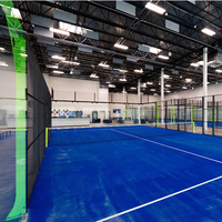 Terrain de padel de 20 m de long et 10 m de large, équipement de padel personnalisé, gazon de 12 mm, padel intérieur ou extérieur, sports