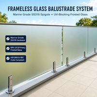 Colliers de serrage en acier inoxydable pour balustrades en verre de bâtiment, balustrades de balcon modernes, garde-corps de piscine, montage extérieur DIY