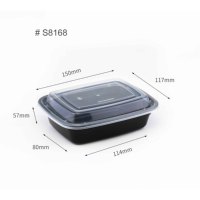 Contenedor Rectangular de Grado Alimenticio PP, Contenedor Desechable para Alimentos, Apto para Microondas, Lonchera para Arroz, Sopa