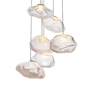 Lámpara de Techo de Cristal Estilo Nórdico Minimalista, Diseño de Nube, Creativa y Personalizada, con LED, Altura Ajustable, 3 Años de Garantía para el Hogar - Product Image 6