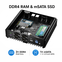 PC Industrial Sin Ventilador Intel Core I3 I5 I7 Mini PC Industrial con Doble LAN 2.5G 6 RS232 RS485 Ddr4 para Sistemas de Control PLC