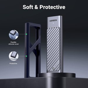UGREEN M.2 NVMe SATA SSD エンクロージャ アルミニウム 10Gbps USB C 外付けポータブル NVMe M.2 エンクロージャ USB <span class=keywords><strong>3.2</strong></span> Gen2 Thunderbolt - Product Image 6