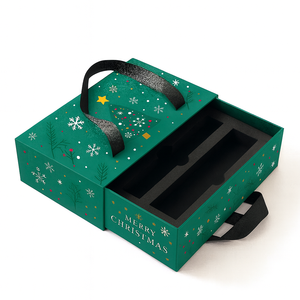 Hộp quà tặng giấy cứng có ngăn kéo trượt, in logo tùy chỉnh, dành cho tóc giả, kèm quai ruy băng - Product Image 2