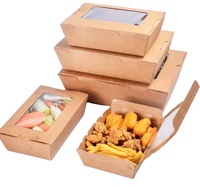 Biologisch abbaubare beschichtete Papier ordner Fast Food Take Out Container mit PE-Liner für Nudel-und Salat verpackungen