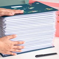 Caja de Almacenamiento de Archivos de PP Impermeable de Gran Capacidad, Carpeta Expandible Tipo Acordeón Portátil con Bolsillos Arcoíris, Impresión Personalizada