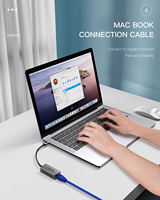 Adaptador de Red USB 3.1 para Computadoras Portátiles y de Escritorio, 10/100/1000 Mbps, Tipo C, Gigabit, RJ45, LAN, Ethernet