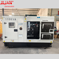 Générateur industriel silencieux Guangzhou Perkins 110 kVA, modèle 1104C-44TAG2, centrale électrique 90 kW triphasée, prix avec auvent