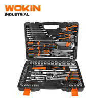 Juego de herramientas manuales con llaves de vaso combinadas CrV WOKIN 155913 de 137 piezas