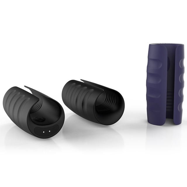 HULAMY Penis Exerciser USB Powered Male Massager Multiple Frequencies Heating Vibrators Sex Toy for Men