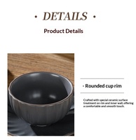 Ensemble tasse à café et soucoupe en céramique côtelée vintage, multi-usages, en porcelaine, pour latte, expresso, thé, dessert, qualité alimentaire, 230 ml, maison, bureau