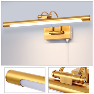 Lámparas de decoración de pared LED modernas, 400mm, 600mm, negro/dorado/níquel, luces de imagen para arte de pared, baño, iluminación de tocador para Hotel - Product Image 4