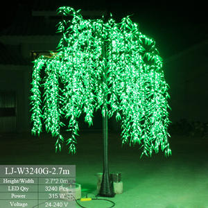 LED iluminado al aire libre jardín paisaje decorativo árbol de <span class=keywords><strong>sauce</strong></span> <span class=keywords><strong>llorón</strong></span> Planta artificial - Product Image 3
