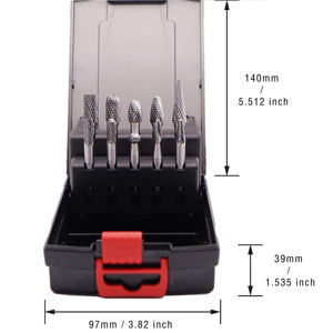 Set di Frese Rotative in Carburo Solido, Gambo da 1/4\" a Doppio Taglio per Lavorazione dei Metalli, Sbavatura, Intaglio e Incisione (10 Pezzi) - Product Image 6