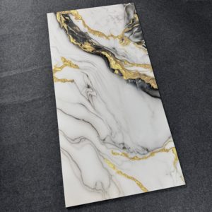 <span class=keywords><strong>Azulejos</strong></span> de Lujo de 600x1200 mm con Línea Dorada, <span class=keywords><strong>Azulejos</strong></span> de Porcelana Esmaltados para Piso y Pared, Mármol para Baño de Villa - Product Image 4