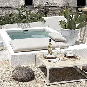 Jardin famille cour luxe petite taille carré en fibre de verre 15 pieds piscine profonde extérieure carreaux de mosaïque piscine hors sol - Product Image 3