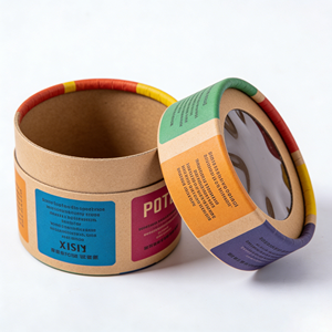 OEM ODM Custom Cylinder Paper Packaging With Transparent <b>Window</b> Durable Round Tube For Food Cosmetic Gift Packing - Product Image 6