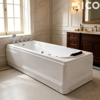 Baignoire autoportante écologique SICO avec bain à remous et massage par air, SPA à bulles pour une personne, idéale pour appartement