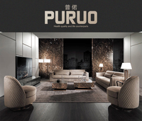 PURUO sillas circulares grandes para sala de estar, tela de cuero beige, terciopelo, sofá de un solo asiento, silla moderna circular redonda, sofá individual
