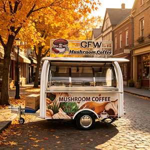 Remorque alimentaire ronde de style européen entièrement équipée, camion de restauration commercial, chariot à gelato, homologué DOT VIN CE - Product Image 6